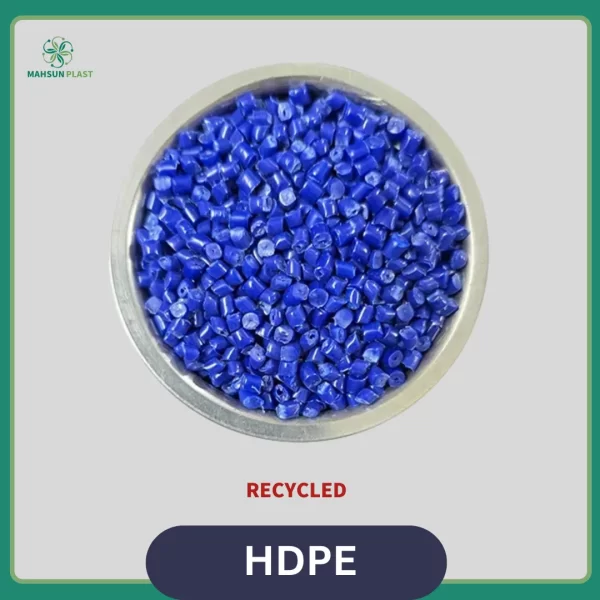 Recycled Blue HDPE Granules